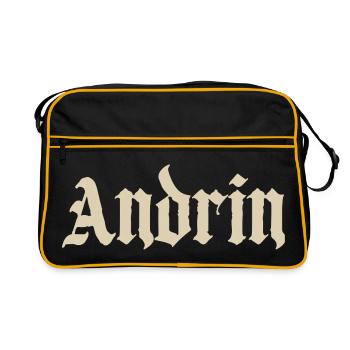 Estampe de la Fontière Gothique Andrin - Sac Retro - noir/or - Devant