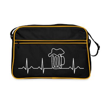 Brindille Drôle de Pub Love Cadeau - Sac Retro - noir/or - Devant