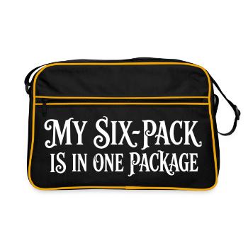 Mon pack de six est dans un seul paquet - Funny Fitness - Sac Retro - noir/or - Devant