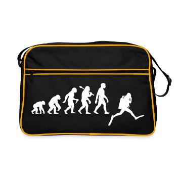 Taucher Evolution Für Schnorcheln Und Tauchen - Retro Tasche - Schwarz/Gold - Vorne