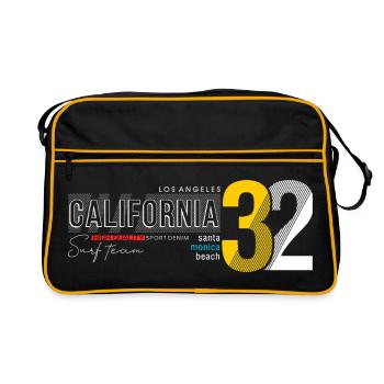 Los Angeles Surf Skate Trois Cent 32 - Sac Retro - noir/or - Devant