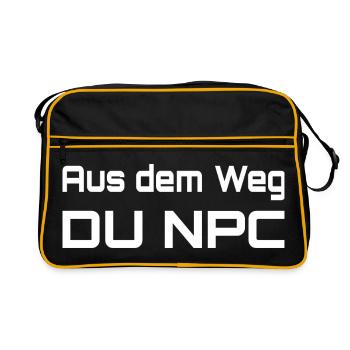 Out of the way, you NPC - Retro Bag - black/gold - Front