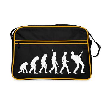 Evolution Music Rock Bassgitarrist Gitarre - Retro Tasche - Schwarz/Gold - Vorne