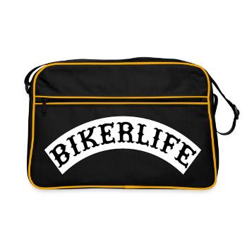Bikerlife_wappen - Retro Bag - black/gold - Front