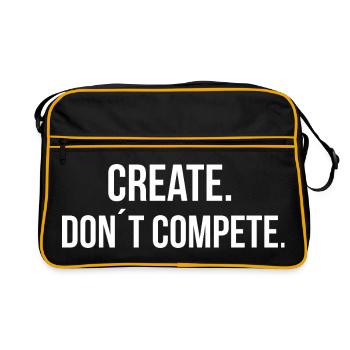 CRÉER. NE FAITES PAS CONCURRENCE. | Greyline Officiel - Sac Retro - noir/or - Devant