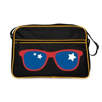 Pop Art Sun Glasses - Sac Retro - noir/or - Devant