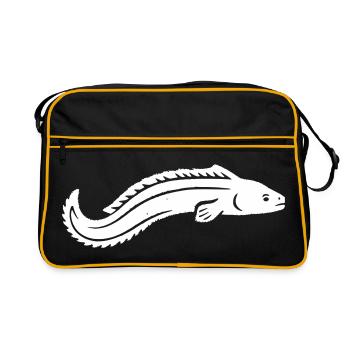 Vecteur pêcheur poisson prédateur anguille - Sac Retro - noir/or - Devant