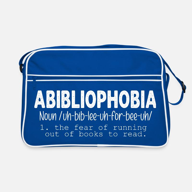 Abibliophobia - Funny Reading Bookworm Reader Gift Retro Bag