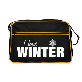 J’adore l’hiver - Sac Retro - noir/or - Devant