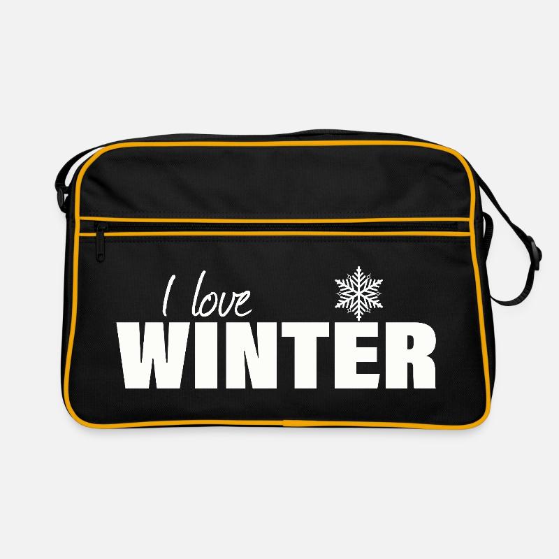 I LOVE WINTER Retro Tasche