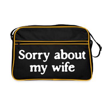 Désolé pour la citation drôle de mon mari - Sac Retro - noir/or - Devant