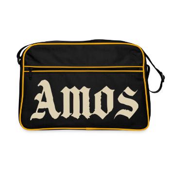 Amos Gothic Lettering - Retro Bag - black/gold - Front