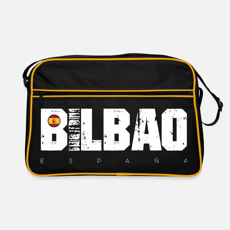 Big Bad Distressed Typography with Spain Flag Retro Bag