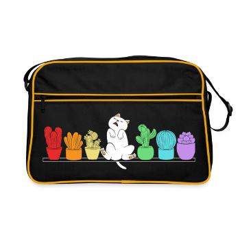 Plant Cactus Cacti - Retro Bag - black/gold - Front