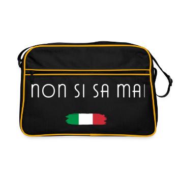 Non si sa mai – Italy Spruch Design - Retro Bag - black/gold - Front