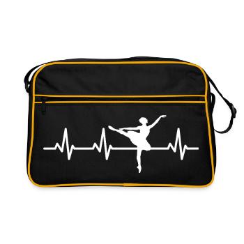 Ballet Girl Heart Palpitations - Sac Retro - noir/or - Devant
