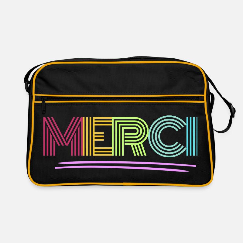 MERCI - Dankeschön - Regenbogen - Danke Retro Tasche