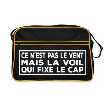 Devis Voile Française – Voile & Vent - Sac Retro - noir/or - Devant