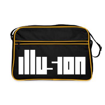 Illusion – Illusion d’optique Conception de contraste - Sac Retro - noir/or - Devant