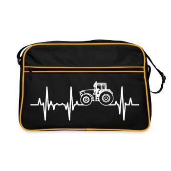 Fréquence cardiaque du tracteur - Sac Retro - noir/or - Devant