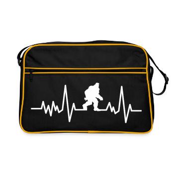 Bigfoot Sasquatch Hide And Seek Sayings - Retro Bag - black/gold - Front