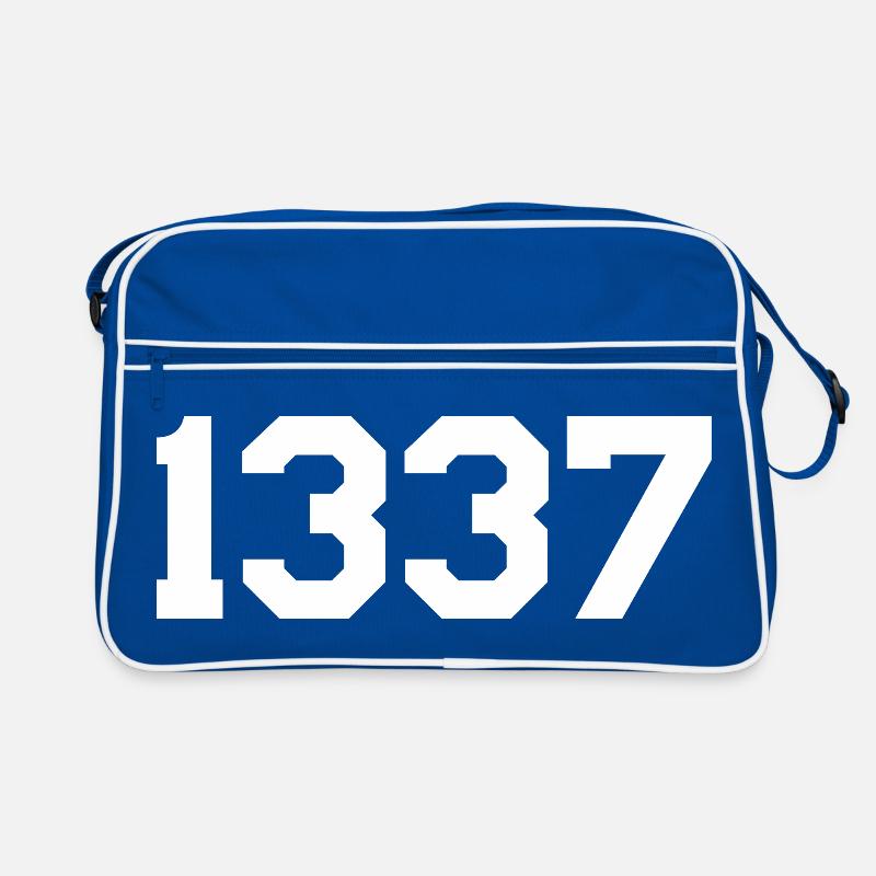 1337 – Weißes Textdesign Retro Tasche