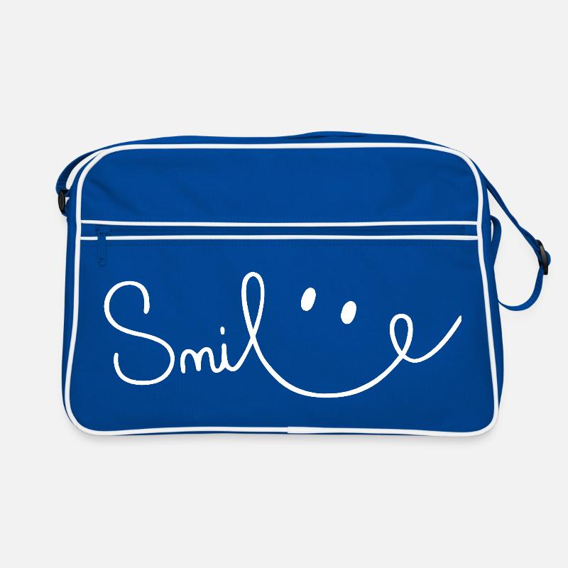Smile Sourire Script Brush Retro Tasche