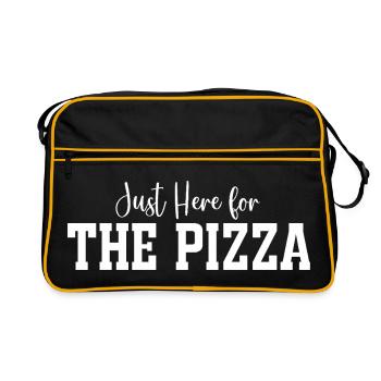 Just Here for The Pizza - Retro Bag - black/gold - Front