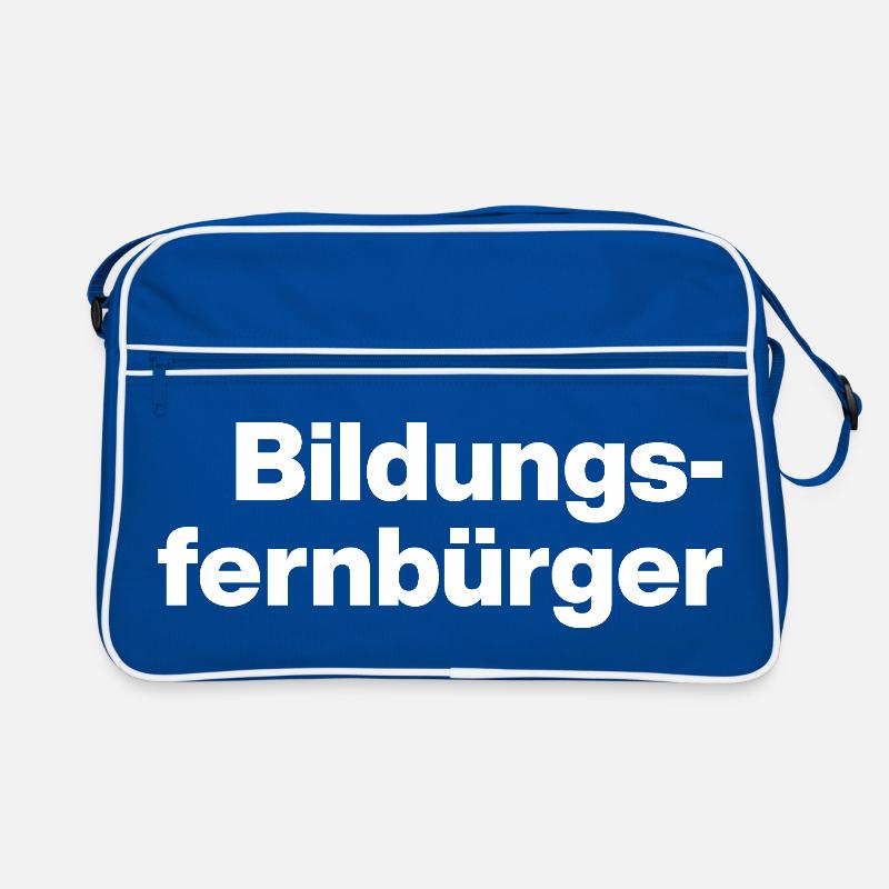 BILDUNGSFERNBÜRGER. DUMME MENSCHEN, SARKASMUS Retro Tasche