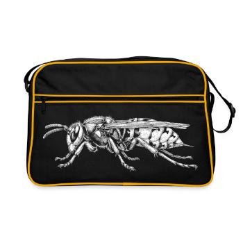 guêpe - Sac Retro - noir/or - Devant