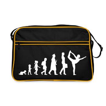 Kind zu Yogini Evolution - Retro Tasche - Schwarz/Gold - Vorne