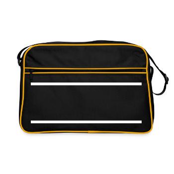 Tiret de symbole de ligne - Sac Retro - noir/or - Devant