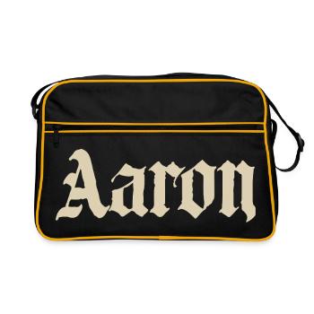 Aaron Name - Retro Bag - black/gold - Front