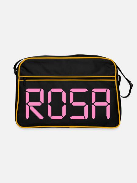 Pink – LCD - Retro Tasche - Schwarz/Gold - Vorne
