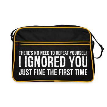 il n’y a pas besoin de te répéter Je t’ai ignoré - Sac Retro - noir/or - Devant