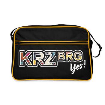 Kreuzberg - die gechillte Ecke in Berlin! - Retro Tasche - Schwarz/Gold - Vorne
