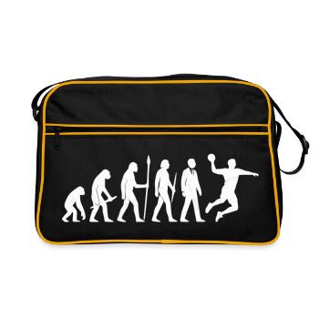 The Evolution of Handball - Retro Tasche - Schwarz/Gold - Vorne