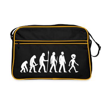 De singe à extraterrestre – Evolution Reloaded - Sac Retro - noir/or - Devant