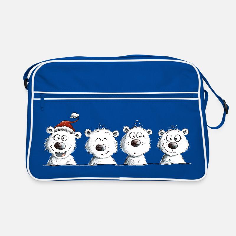 Happy Polar Bear Team Christmas Retro Bag