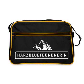 Härzbluetbündnerin Stolze Bündnerin Grisons - Sac Retro - noir/or - Devant