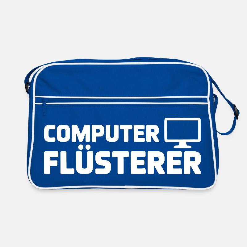 Computerflüsterer Shirt Retro Tasche