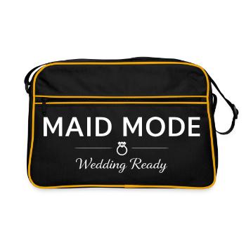 Maid Mode Wedding Ready Bridesmaid Party Squad - Retro Bag - black/gold - Front