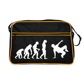 Idée cadeau pour un breakdancer avec breakdance - Sac Retro - noir/or - Devant