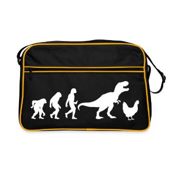 Élevage de coqs, volaille, poulet - Sac Retro - noir/or - Devant