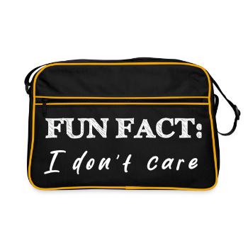 Fun fact: I don't care - funny gift idea doesn't matter - Retro Bag - black/gold - Front