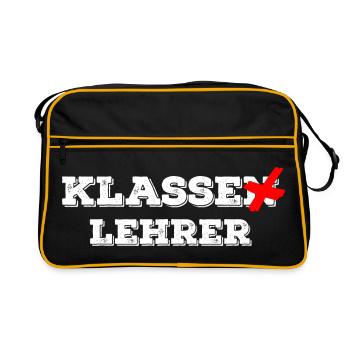 Class teacher - class teacher - funny school - Retro Bag - black/gold - Front