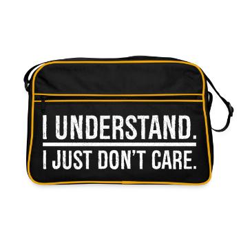 Je comprends, je m’en fiche - Sac Retro - noir/or - Devant