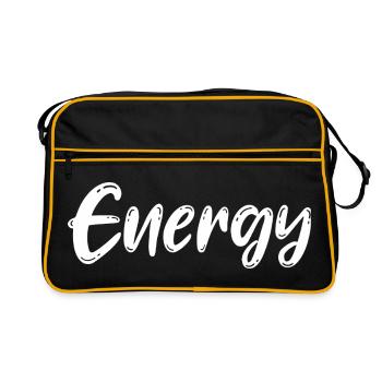 Énergie : Positive, de bonne humeur - Sac Retro - noir/or - Devant