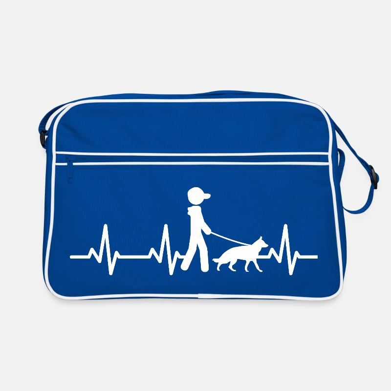 German Shepherd Heart Line Retro Bag