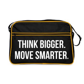 PENSEZ PLUS GRAND. AGISSEZ PLUS INTELLIGEMMENT. | Greyline Officiel - Sac Retro - noir/or - Devant